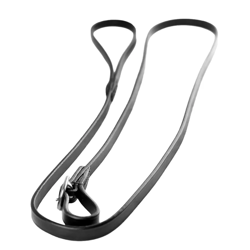 Dever Classic Plain Leather Lead Rein - Black