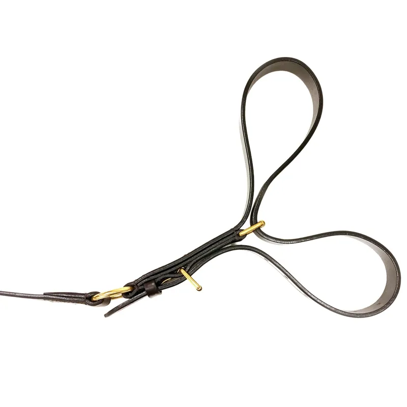Dever Classic Leather Race Butterfly Lead Rein - Brown-2