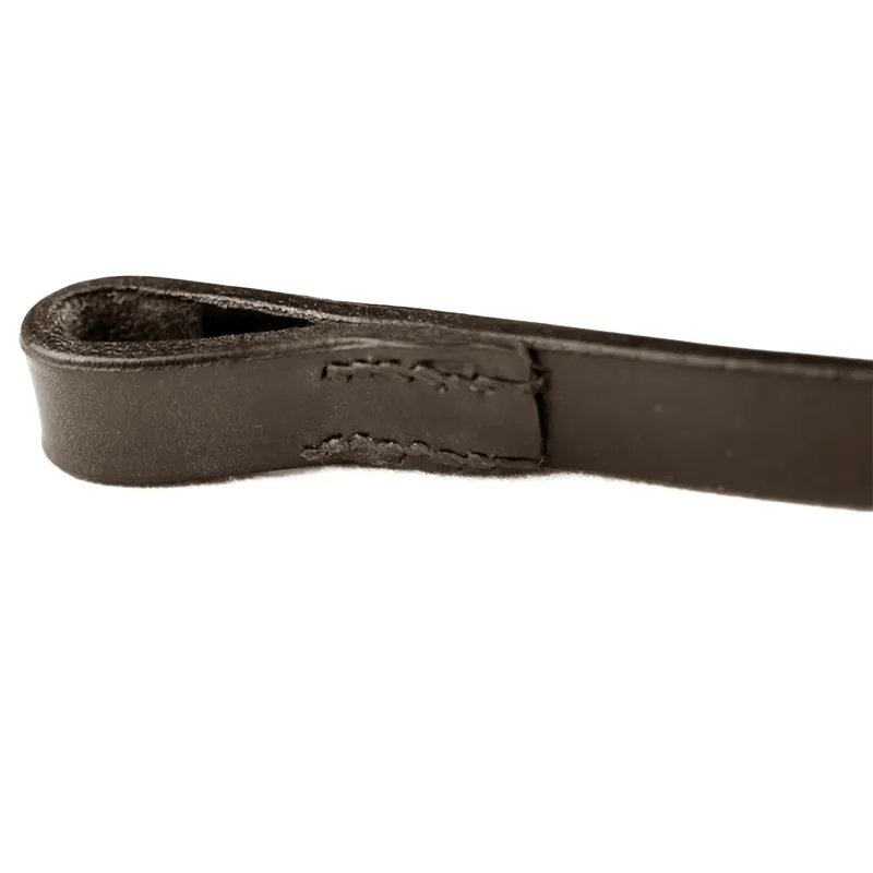 Dever Classic Plain Flat Browband - Brown-2