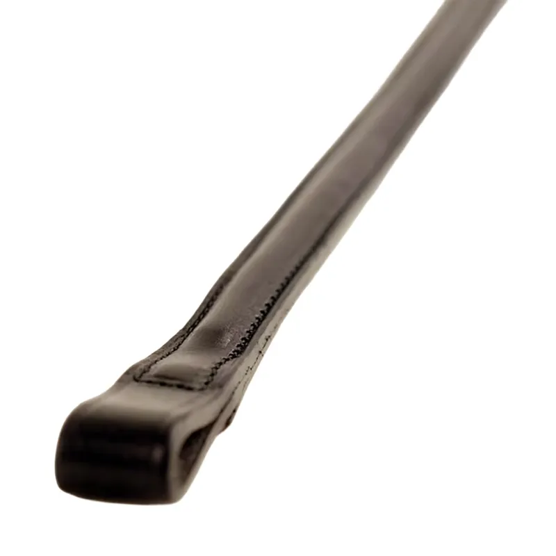 Dever Ascot Plain Raised Leather Browband - Brown-1