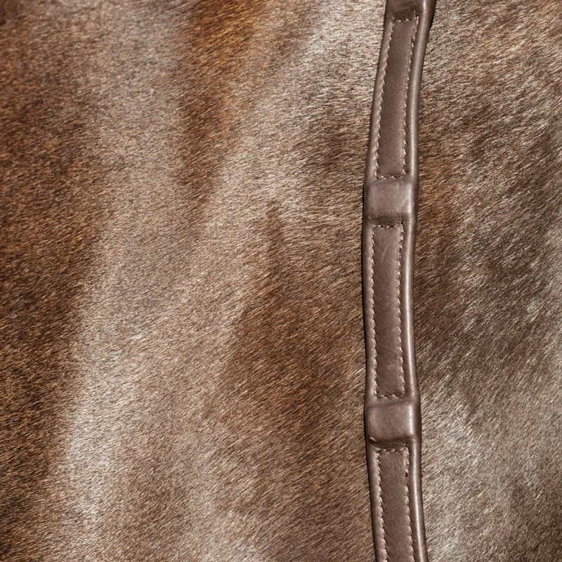 Dy'on 1/2 Soft Leather Reins with 8 Integrated Stops - Brown-1