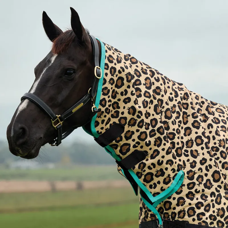 Saxon Defiant 600D Combo 200g Turnout Rug - Leopard Print-1