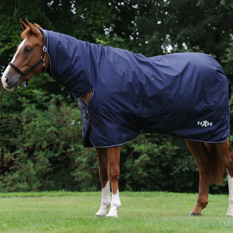 Saxon Defiant 600D Combo 200g Turnout Rug - Navy/White
