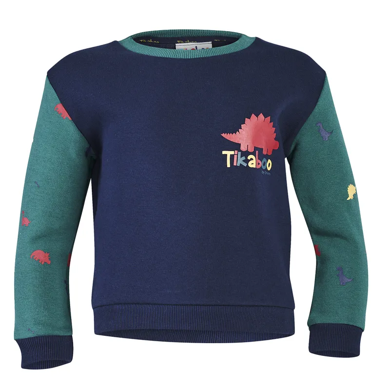 Tikaboo Junior Crew Neck Sweatshirt - Dinosaur
