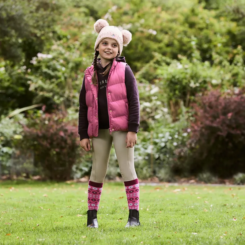 Dublin Everyday Full Grip Junior Riding Tights - Beige-6