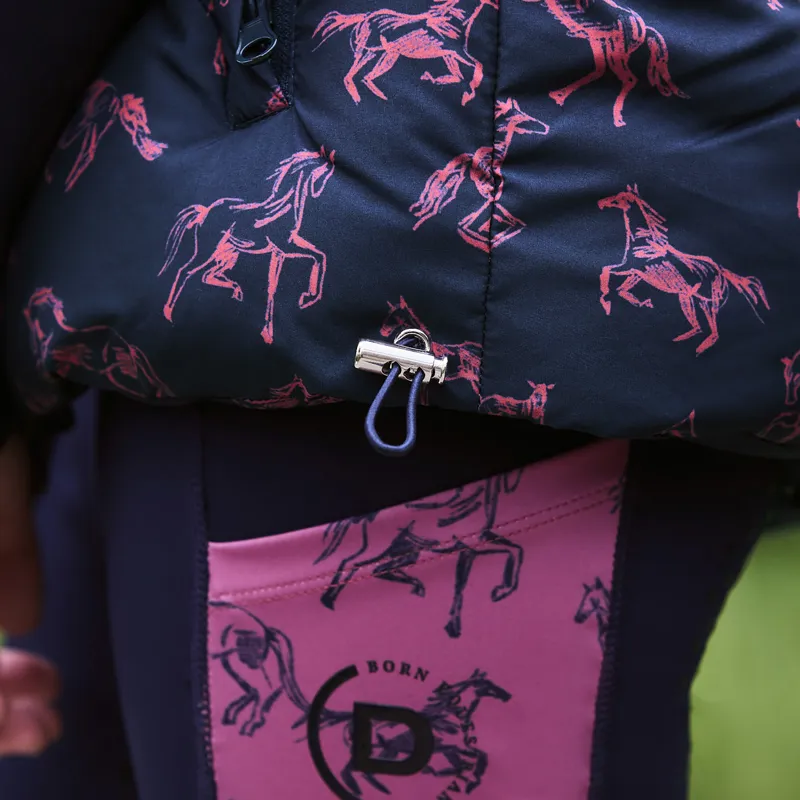 Dublin Patrice Junior Puffer Vest Gilet - Navy Frolicking Horse-7