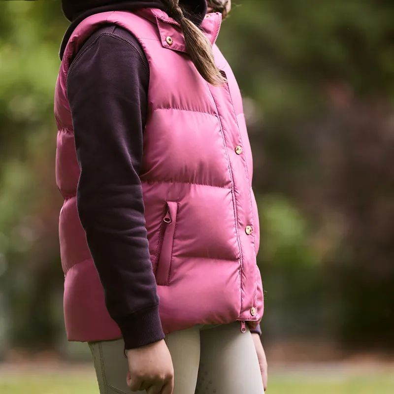 Dublin Patrice Junior Puffer Vest Gilet - Red Violet-5