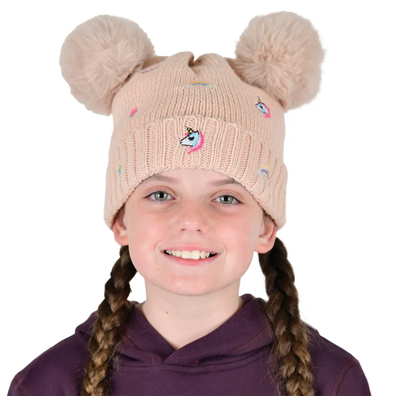 Dublin Junior Embroidered Beanie - Fun Dusty Pink