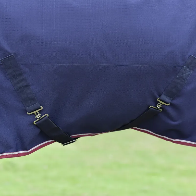 WeatherBeeta ComFiTec Essential 100g Turnout Rug - Navy/Burgundy-4