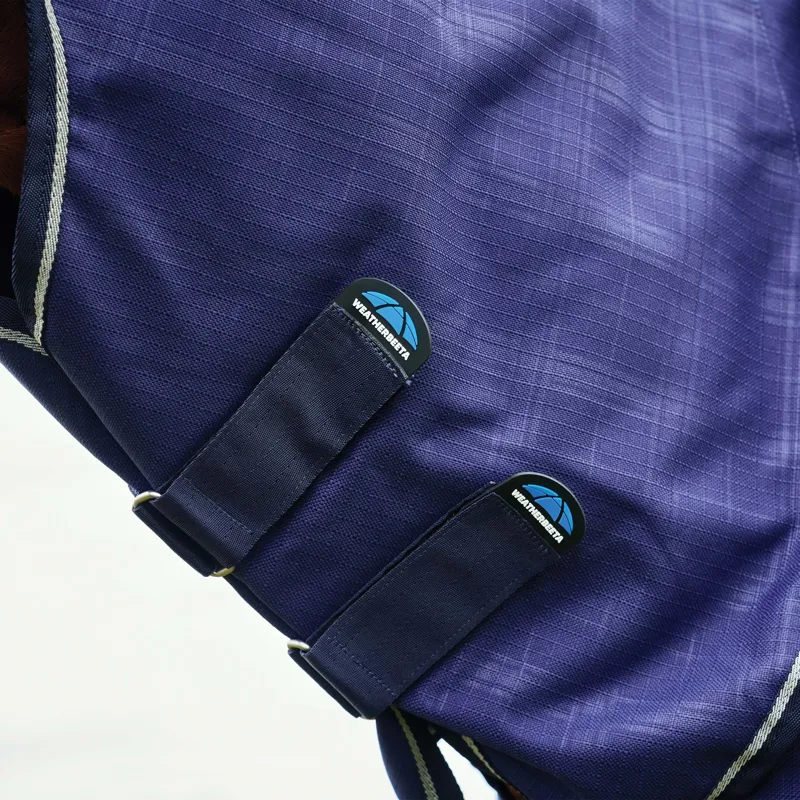 WeatherBeeta ComFiTec Prelim 100g Combo Turnout Rug - Navy Plaid-7