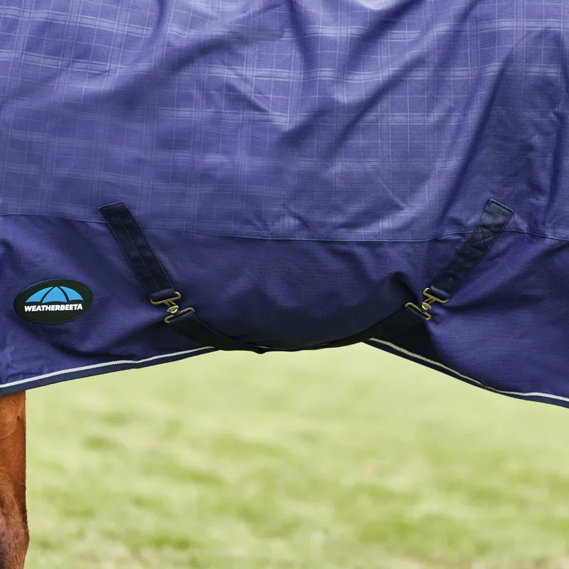 WeatherBeeta ComFiTec Prelim 100g Combo Turnout Rug - Navy Plaid-8