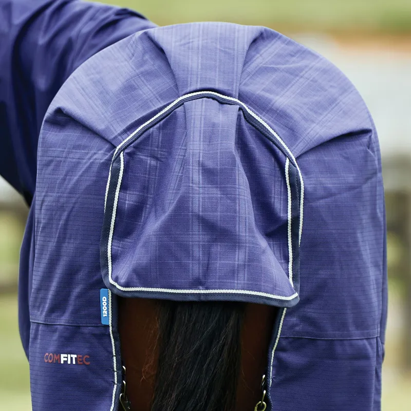 WeatherBeeta ComFiTec Prelim 100g Combo Turnout Rug - Navy Plaid-9