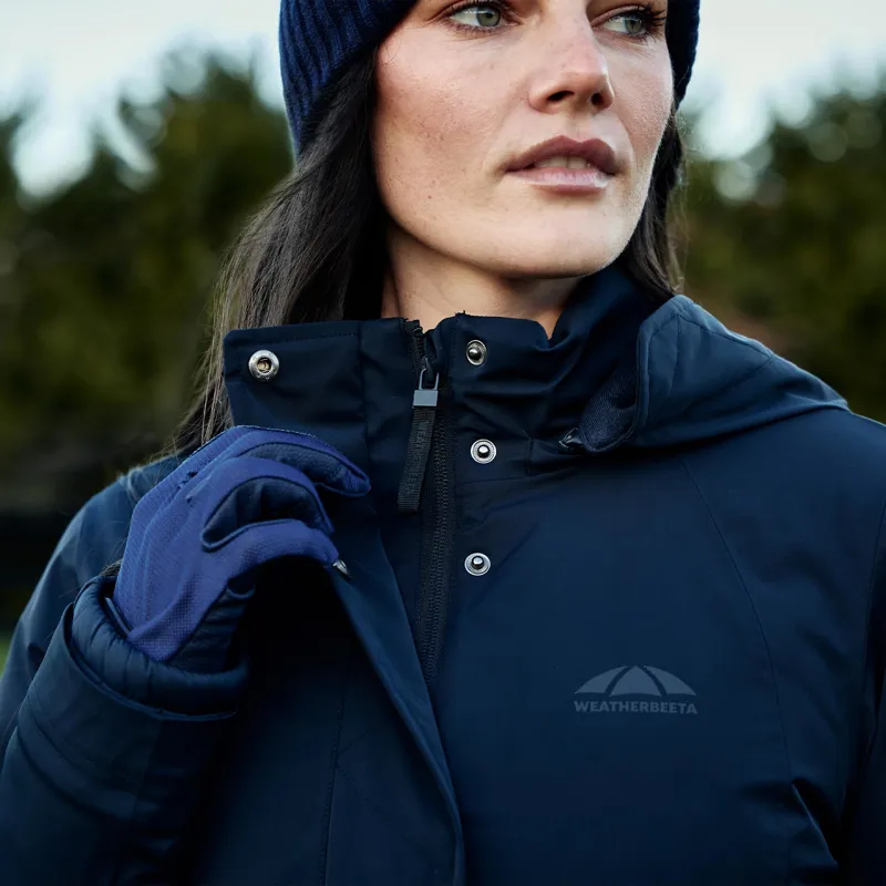 WeatherBeeta Protect Womens Waterproof Insulated Riding Jacket - Navy-4