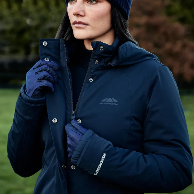 WeatherBeeta Protect Womens Waterproof Insulated Riding Jacket - Navy-6