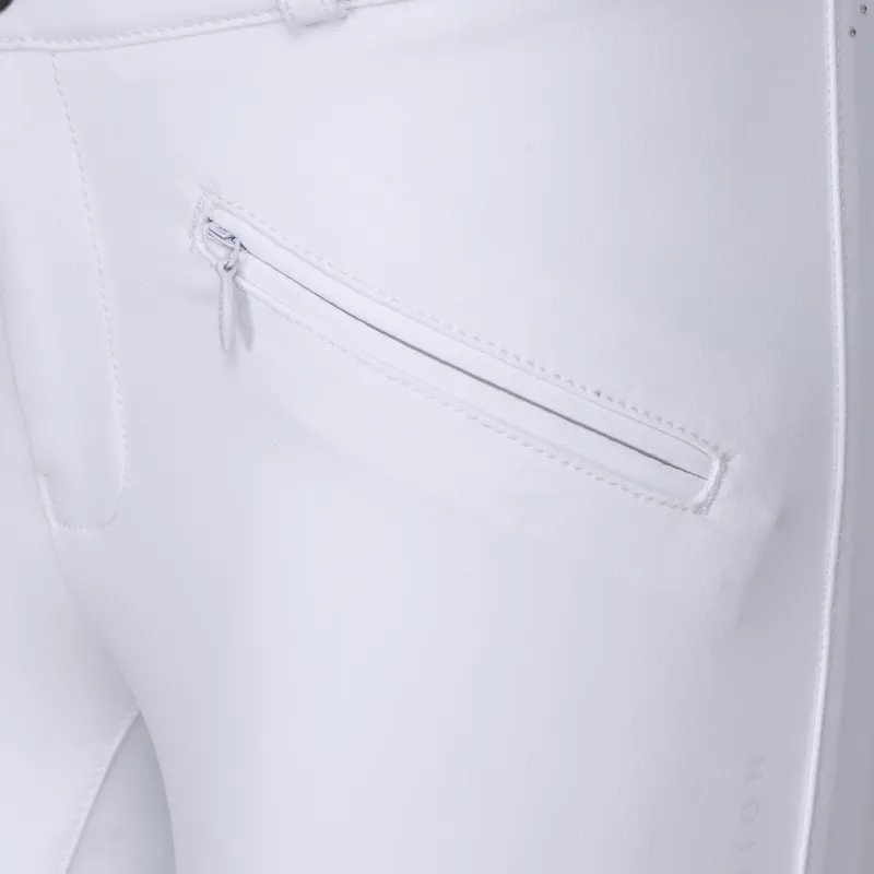 Aubrion Optima GX Young Rider Full Grip Competition Breeches - White-5