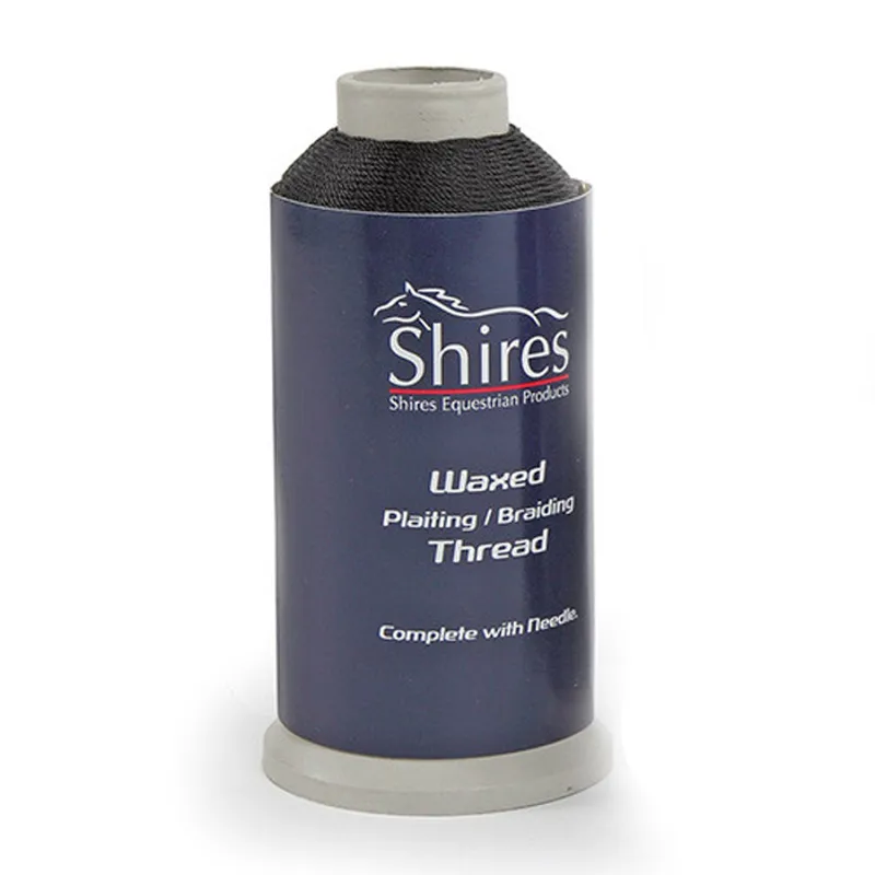Shires Ezi-Groom Waxed Plaiting Thread Reel - Black