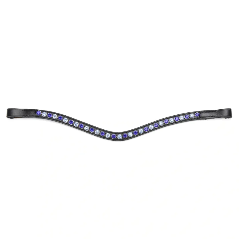 Velociti GARA Diamante Browband - Black/Blue Diamante