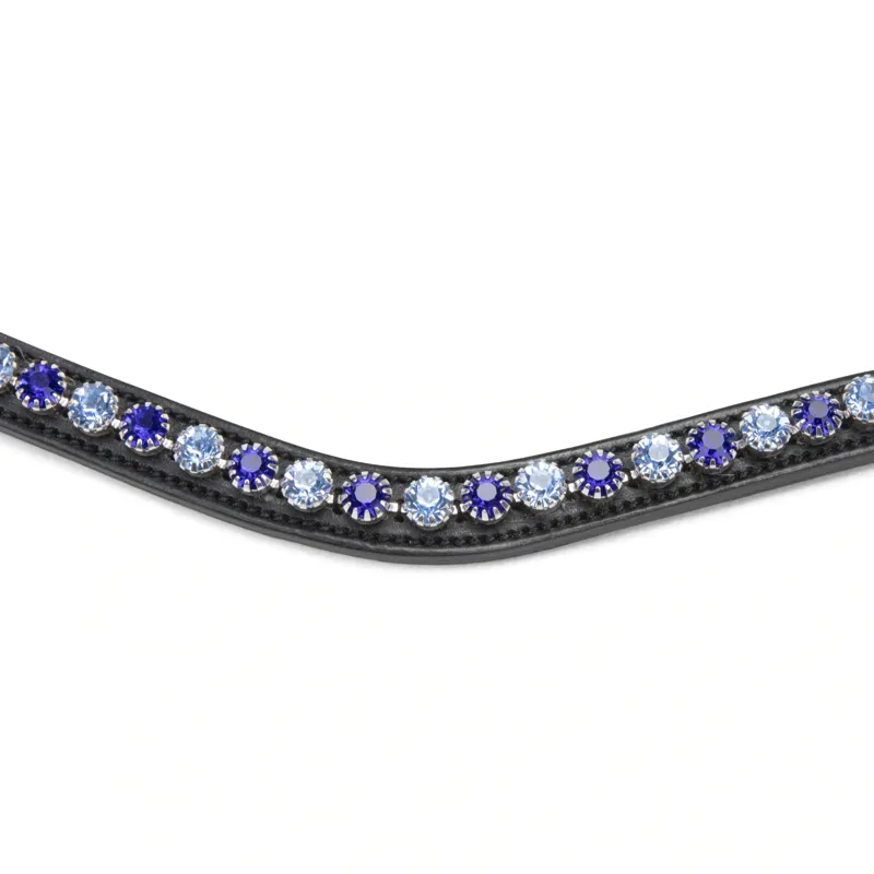 Velociti GARA Diamante Browband - Black/Blue Diamante-2