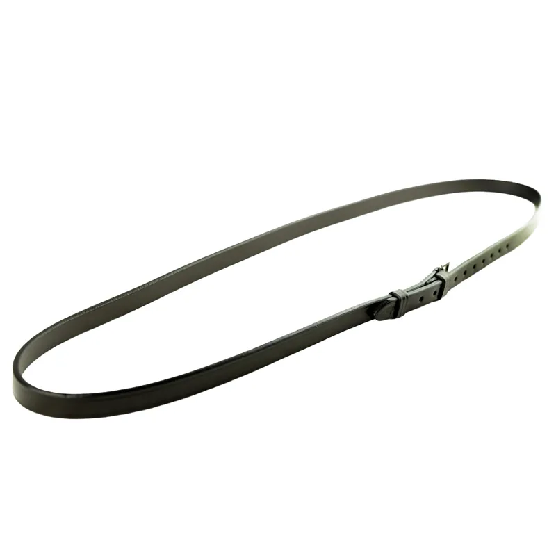 Dever Classic Plain Leather Neck Strap - Black-1