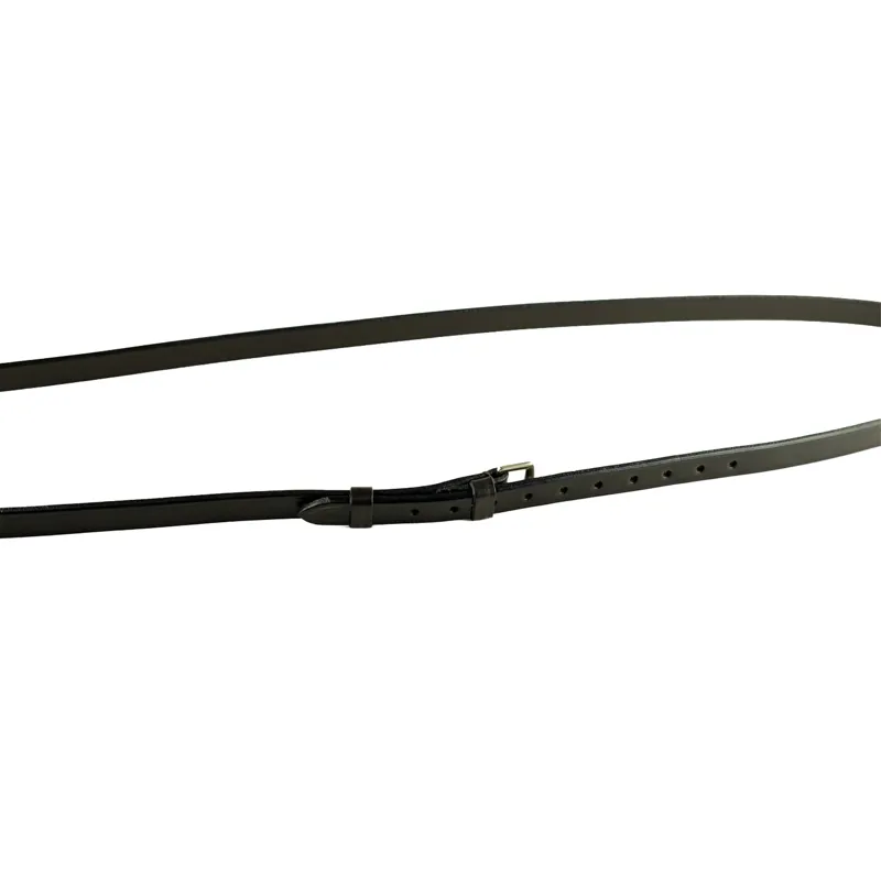 Dever Classic Plain Leather Neck Strap - Black