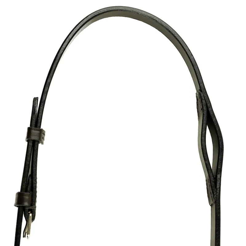 Dever Classic Leather Neck Strap With Loop - Black