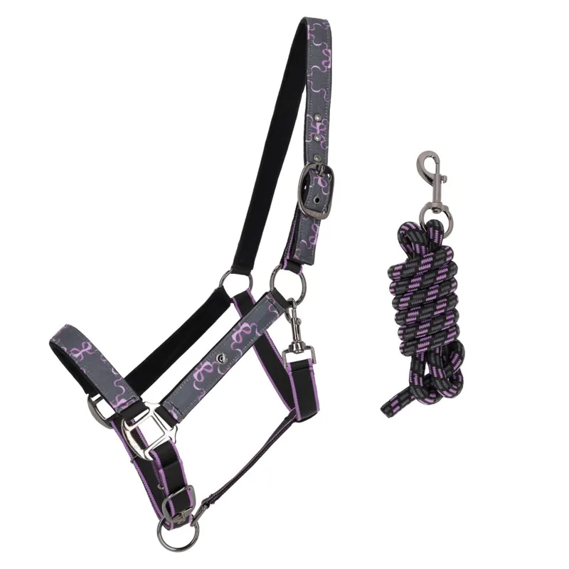 QHP Collection Headcollar and Lead Rope Set - Bouncing Bows
