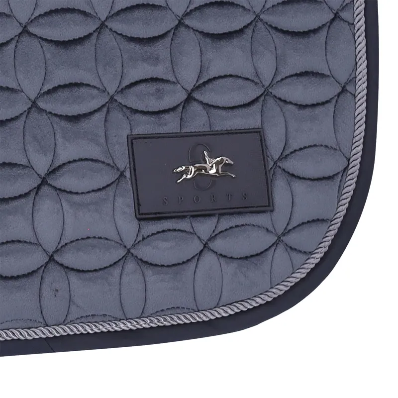 Schockemohle Velvet Balance Dressage Saddlecloth - Slate Grey-1