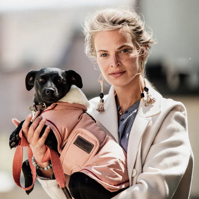 Kentucky Waterproof 160g Dog Coat - Coral-2