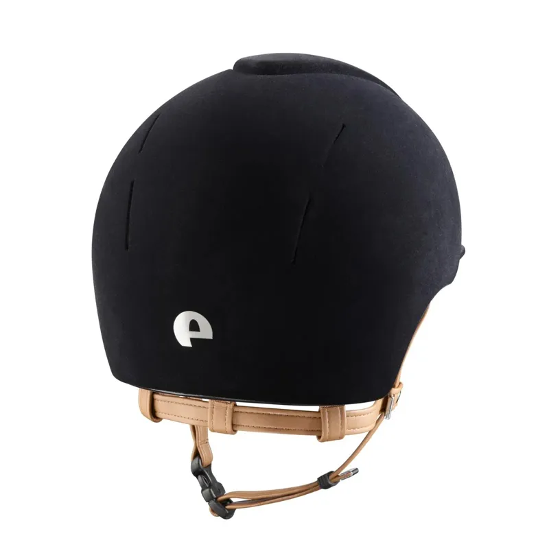 KEP Smart Nova Standard Velvet Riding Hat - Black/Light Beige-1