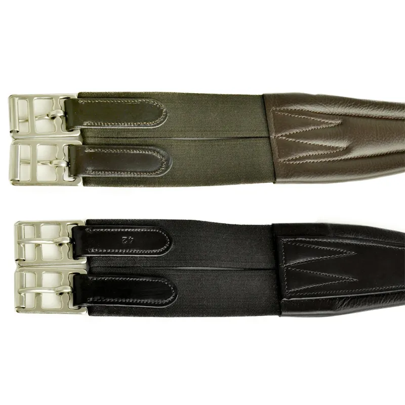 Dever Classic Deluxe Atherstone Girth with Elastic One End - Black-4