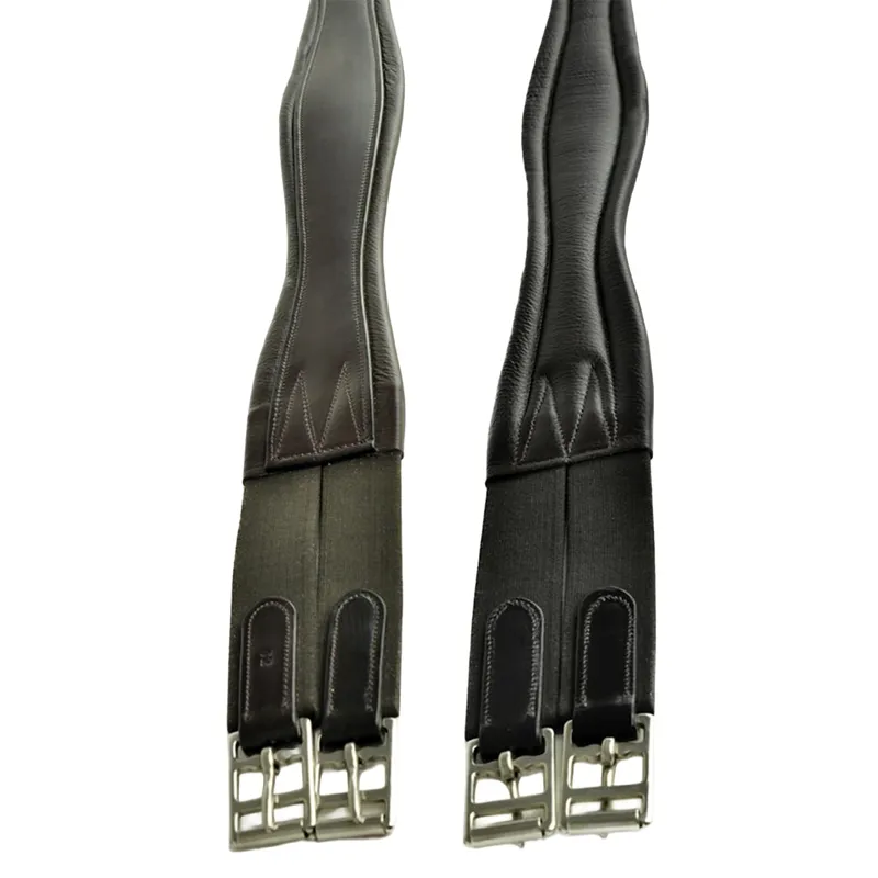 Dever Classic Deluxe Atherstone Girth with Elastic Both Ends - Brown-4