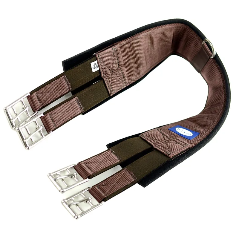 Dever Classic Competition Girth with Elastic Both Ends - Brown-2