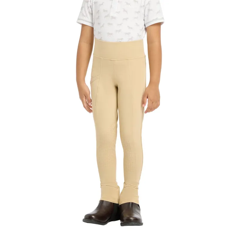 LeMieux Mini Pull On Full Grip Junior Riding Tights - Beige