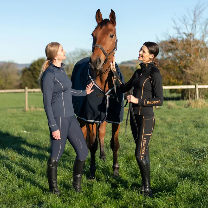 Redpost Adapt Full Grip Womens Riding Tights - Black Shadow-7