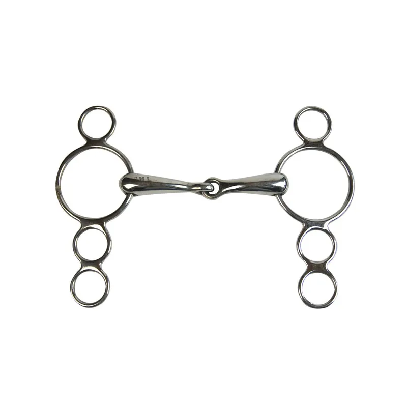 JHL Pro-Steel Continental 3-Ring Jointed Gag Bit