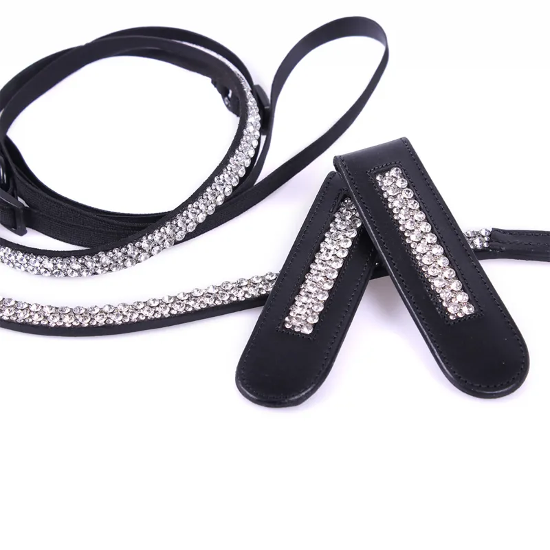 QHP Verbena Browband - Black/Silver-2