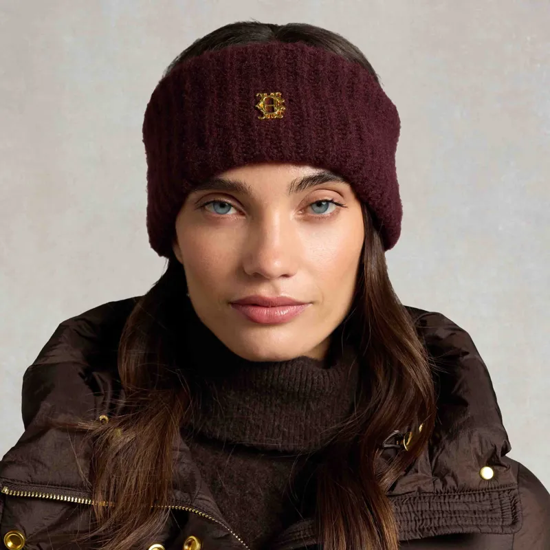 Holland Cooper Womens Knitted Headband - Merlot-1