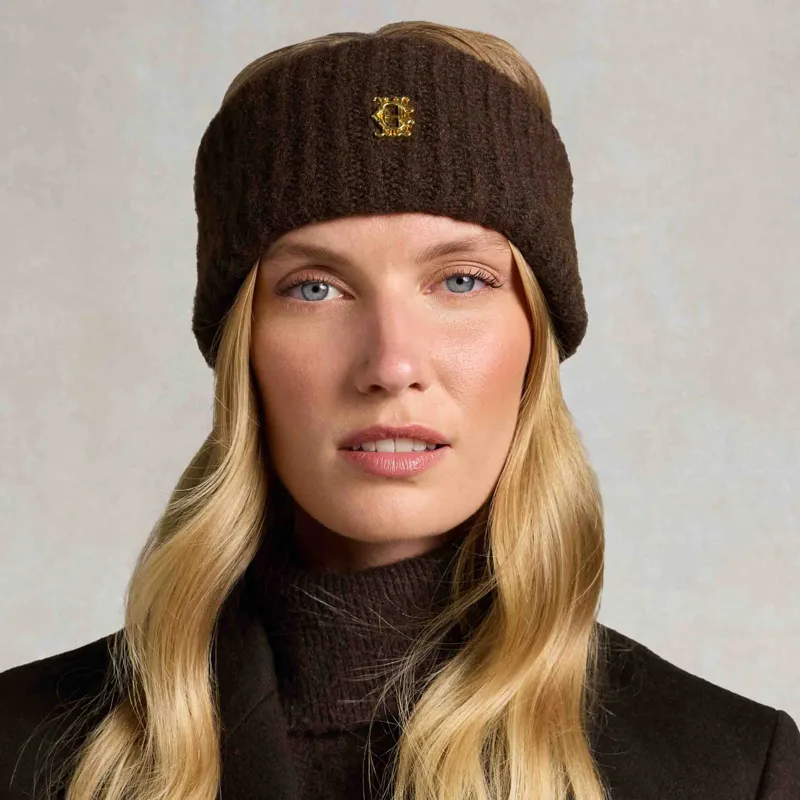 Holland Cooper Womens Knitted Headband - Chocolate-1