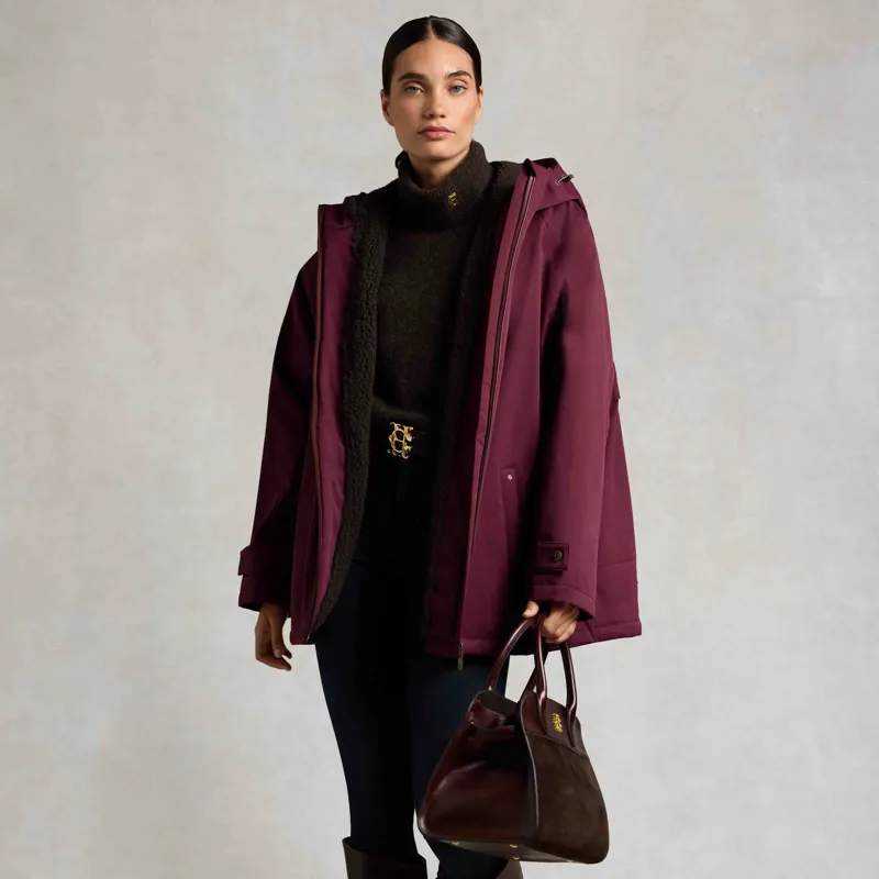 Holland Cooper One Size Waterproof Womens Jacket - Mulberry-3