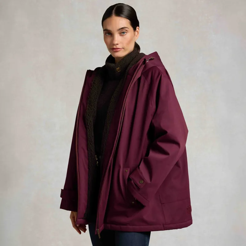 Holland Cooper One Size Waterproof Womens Jacket - Mulberry-4