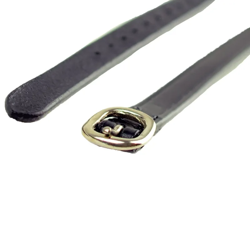 Dever Classic Adult 1/2 inch Leather Spur Straps - Black-1