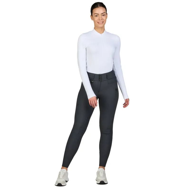 Pikeur Linn SD Knee Grip Ladies Breeches - Dark Shadow-1