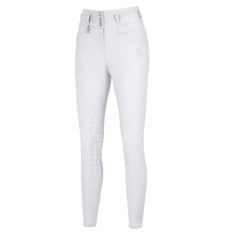Pikeur Linn SD Knee Grip Ladies Competition Breeches - White-1