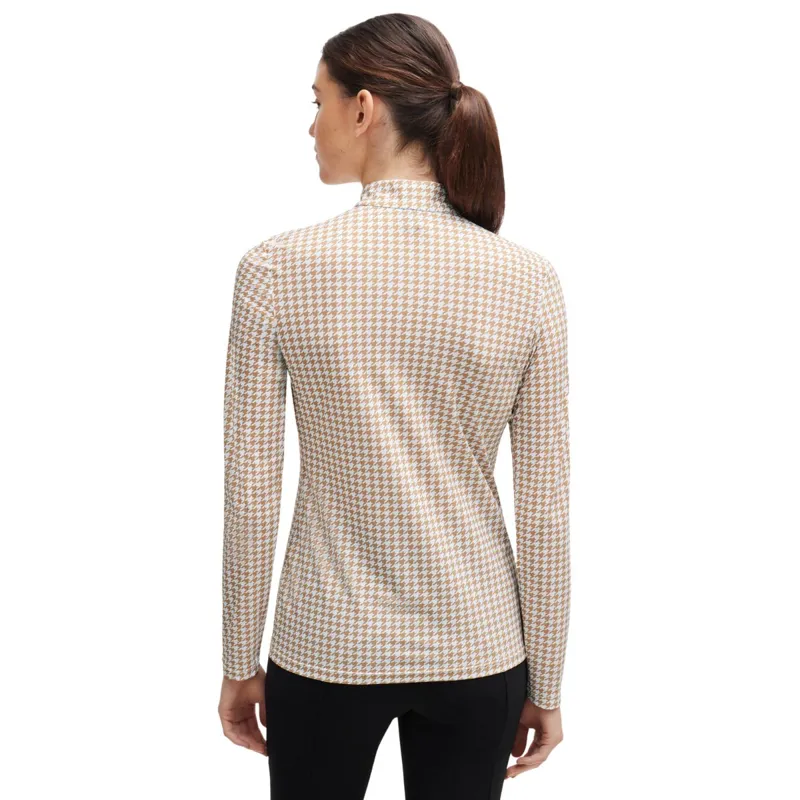 BOSS Equestrian Rachel Ladies Training Shirt - Houndstooth Camel-1