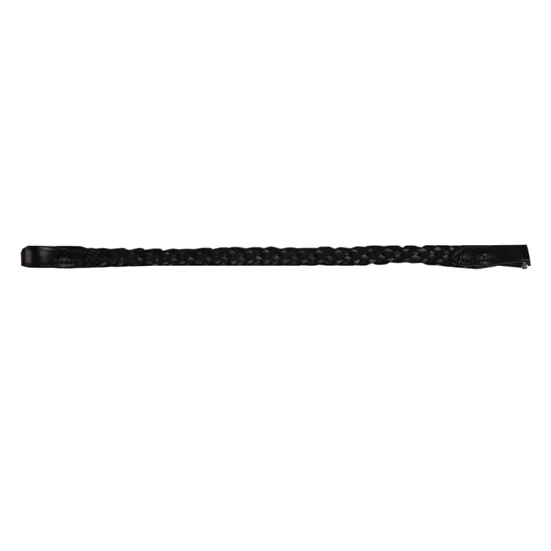 STS English Leather Plaited Browband - Havana