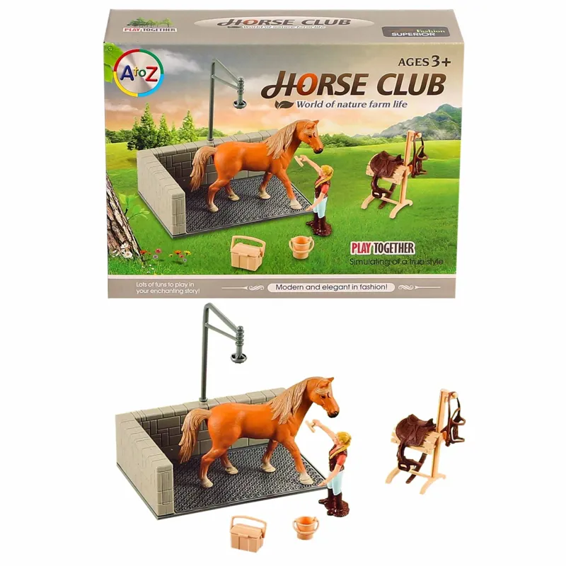 Platinum Horse Wash Scene Toy Play Set - Pally