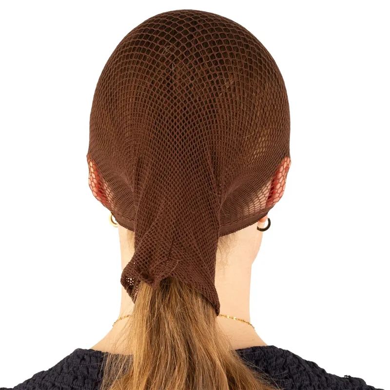 Kentucky Pony Tail Hole Hairnet 2 Pack - Dark Brown