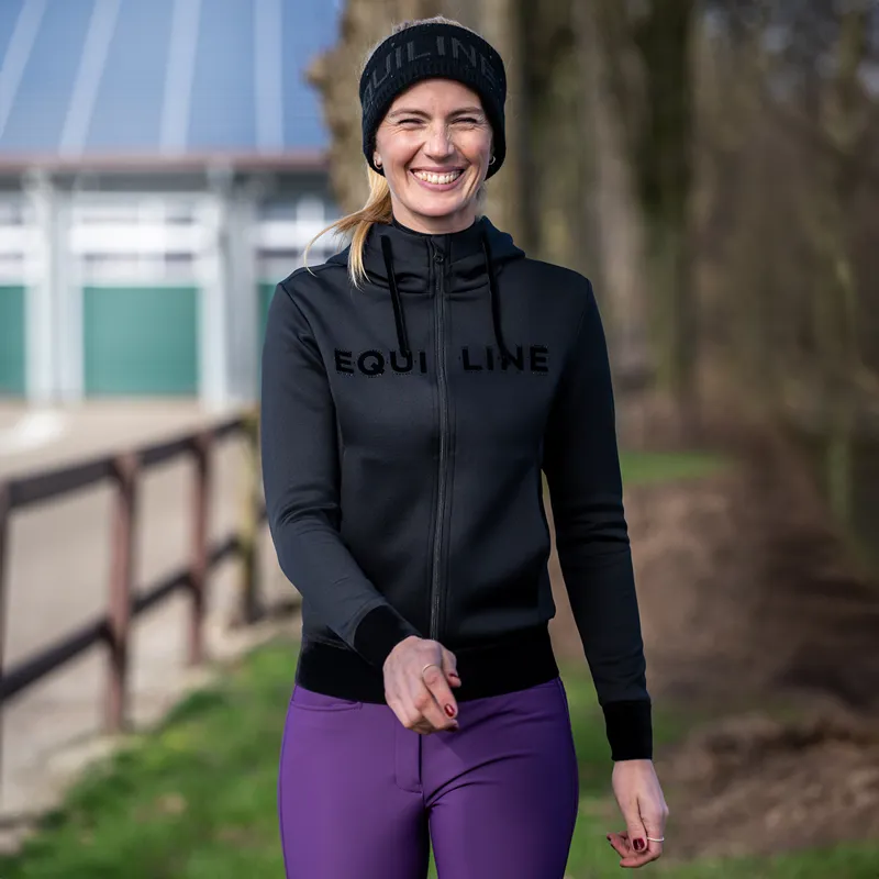 Equiline Gaiag Ladies Full Zip Hoodie - Black-5