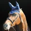 Roma Crochet Ear Cover - Navy/White