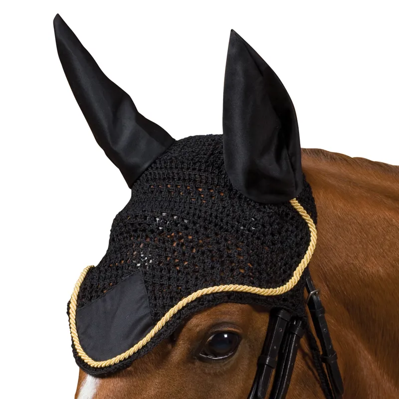 Roma Crochet Ear Cover - Black/Gold